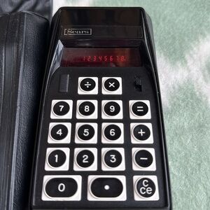 Vintage Sears 1970s Calculator with Case